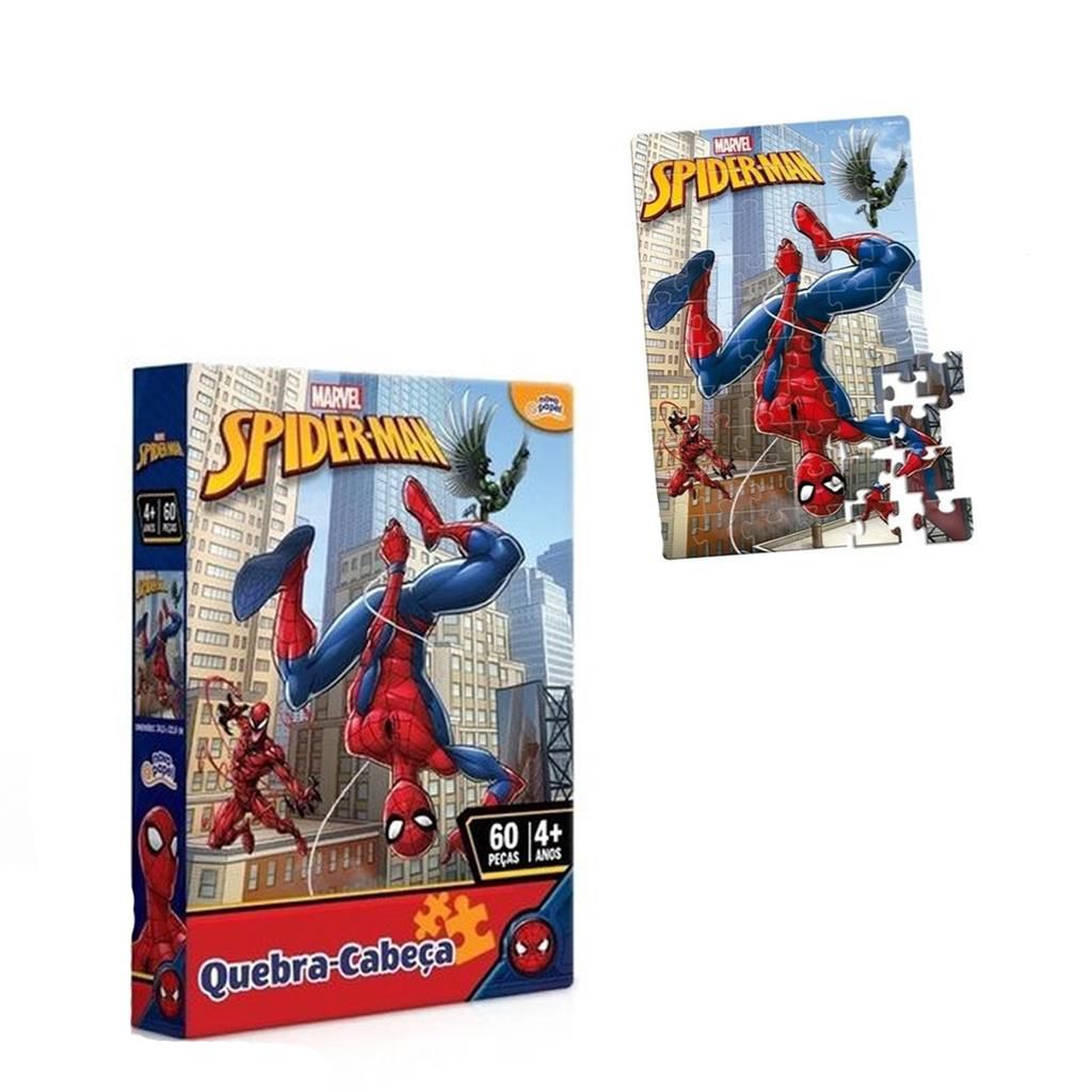 Super Kit Homem Aranha: Quebra Cabeça 60 Pç+ Jogo Da Memória