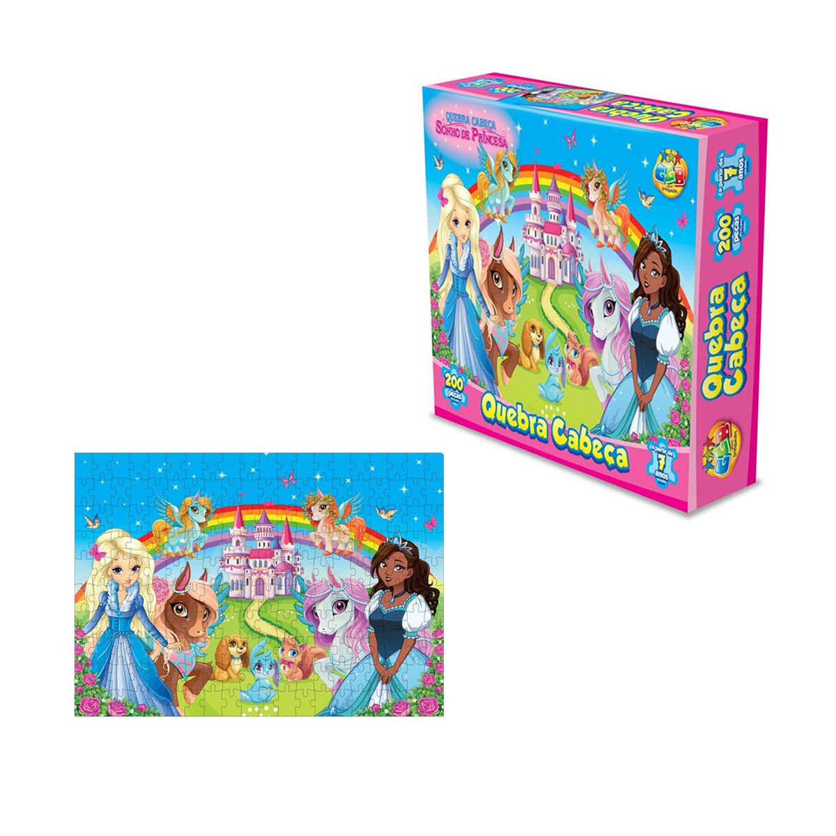 Jogo Quebra-Cabeça Sonho De Princesa Educativo Infantil GGB - Loja Zuza  Brinquedos