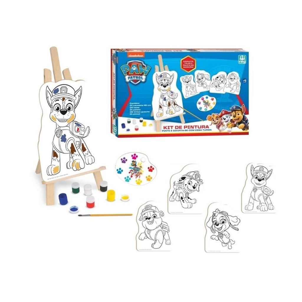 Jogo Infantil Brinquedo Kit Pintura Patrulha Canina - Nig - Babu Brinquedos