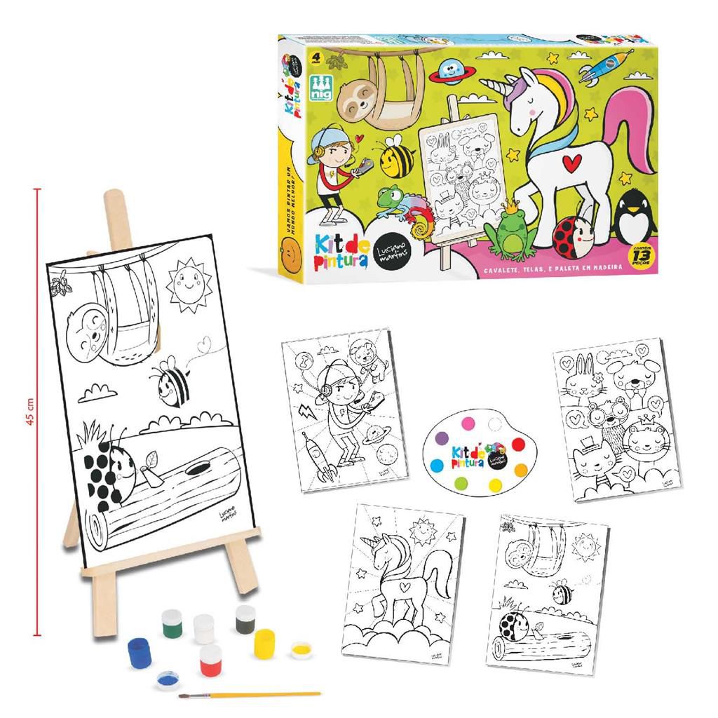 Kit Infantil de Pintura Turma da Mônica Nig Brinquedos