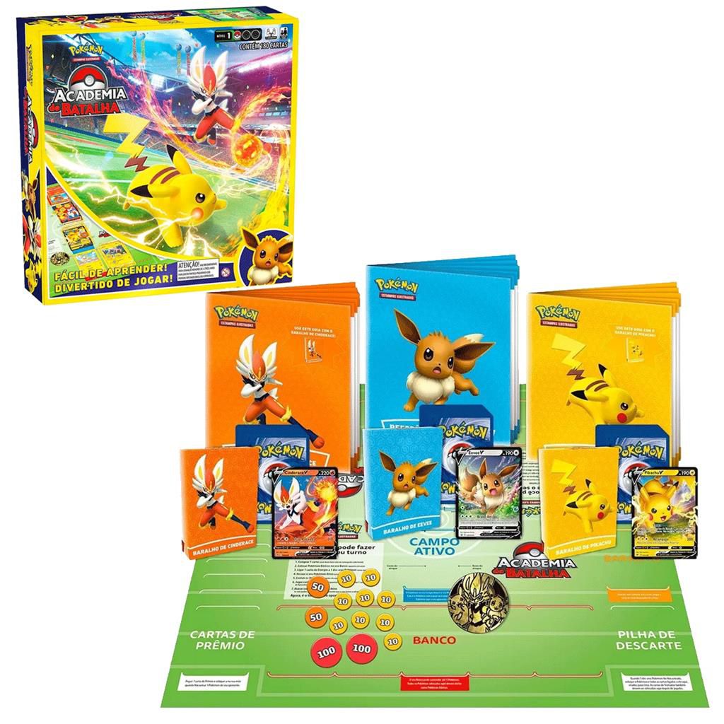 Jogo de Cartas Pokemon Academia de Batalha Tabuleiro Cards - Loja