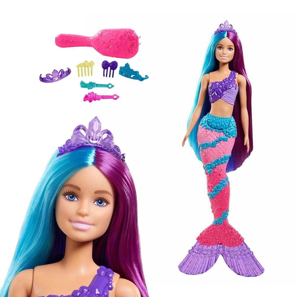 Boneca com Acessórios - Barbie Dreamtopia - Sereia Penteados