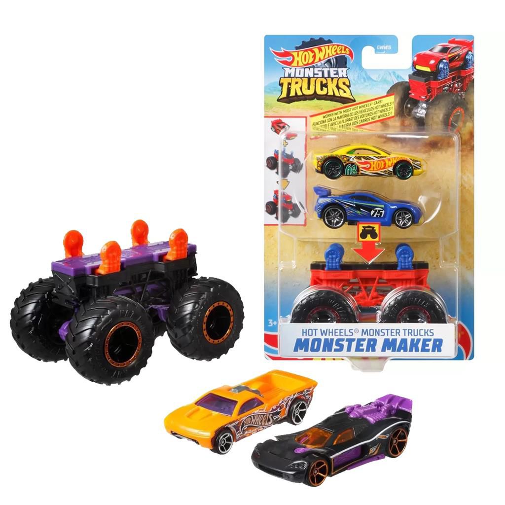 Brinquedo Infantil Carrinho Hot Wheels Trucks Monster Maker Sortido Mattel  - Papellotti