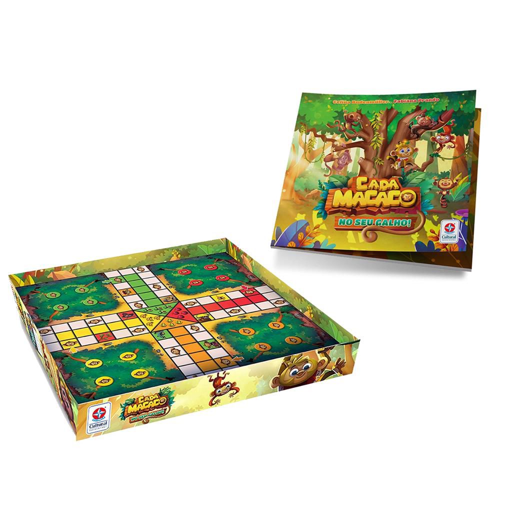 Jogo + Livro Educativo Cada Macaco No Seu Galho Infantil - Loja Zuza  Brinquedos