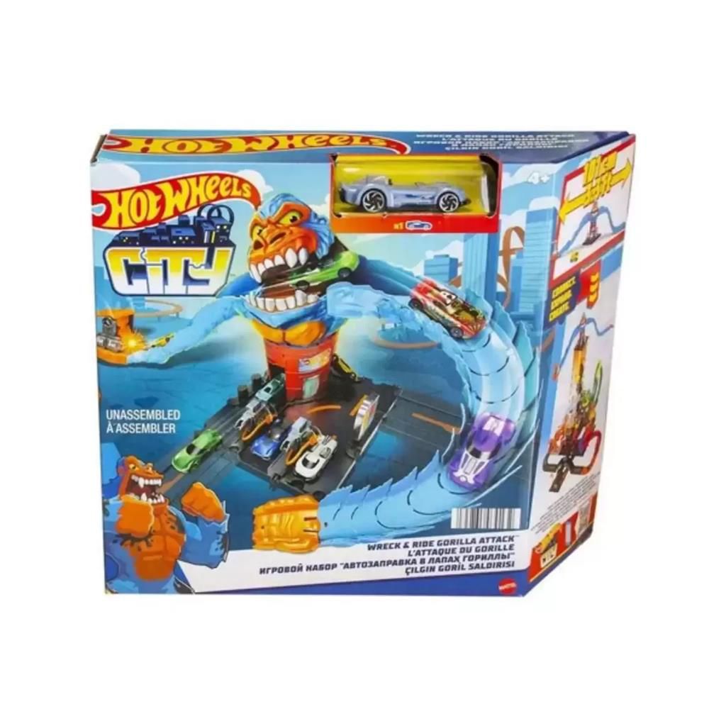 Pista Hot Carrinho Infantil Wheels Duplo Looping Dinossauro em