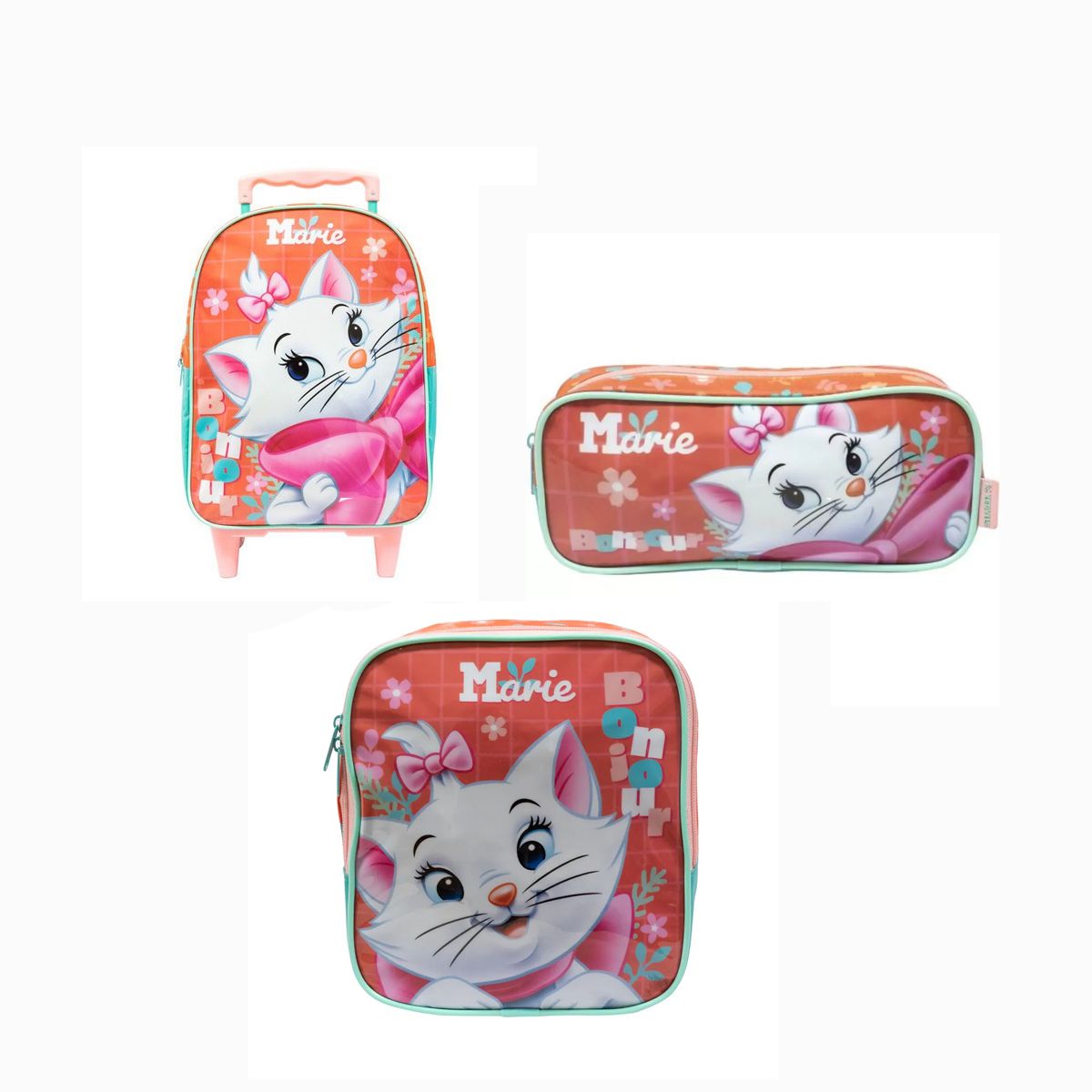 Kit Escolar Menina Gata Marie Mochila + Lancheira + Estojo - Loja Zuza  Brinquedos