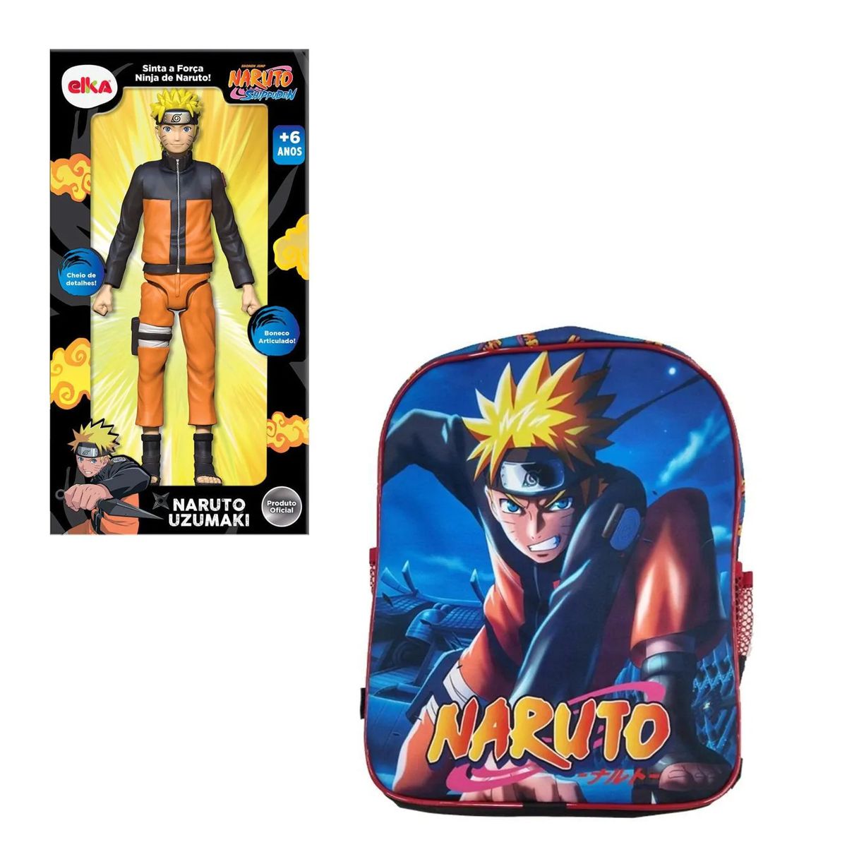 Boneco Articulado Naruto Uzumaki 24 cm - Naruto Shippuden - Elka