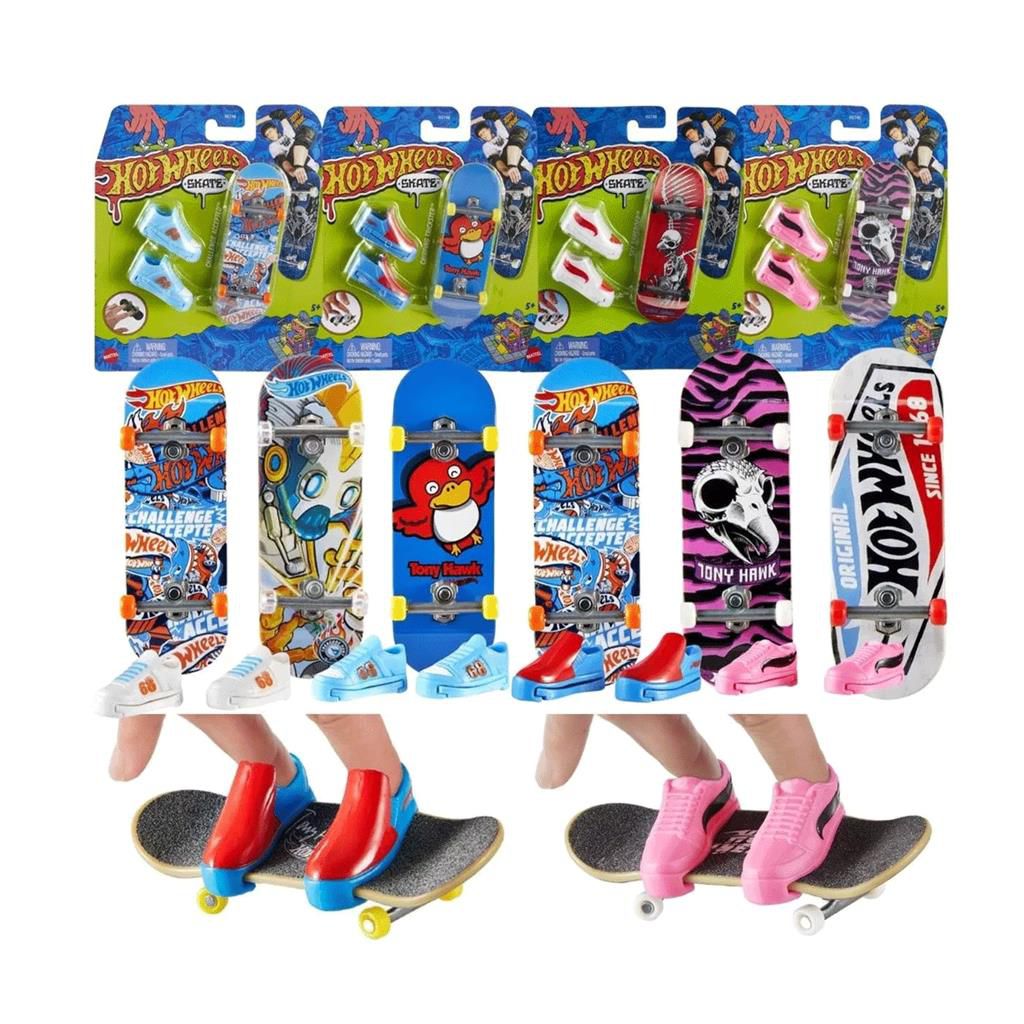 Hot Wheels Skate De Dedo Com Tênis Fingerboards - Mattel