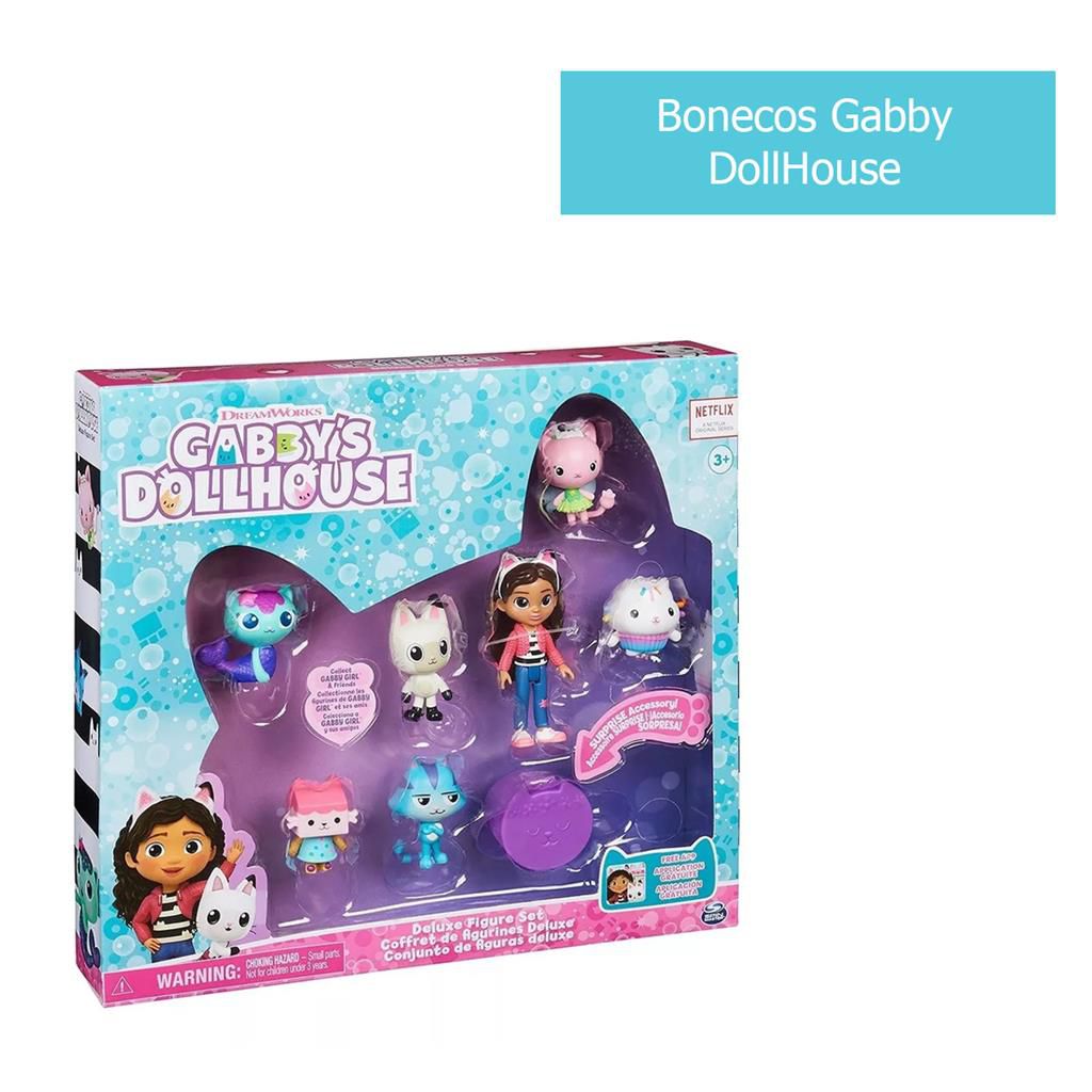 Bonecos Gabby DollsHouse Personagens Deluxe 7 Figuras - Loja Zuza  Brinquedos