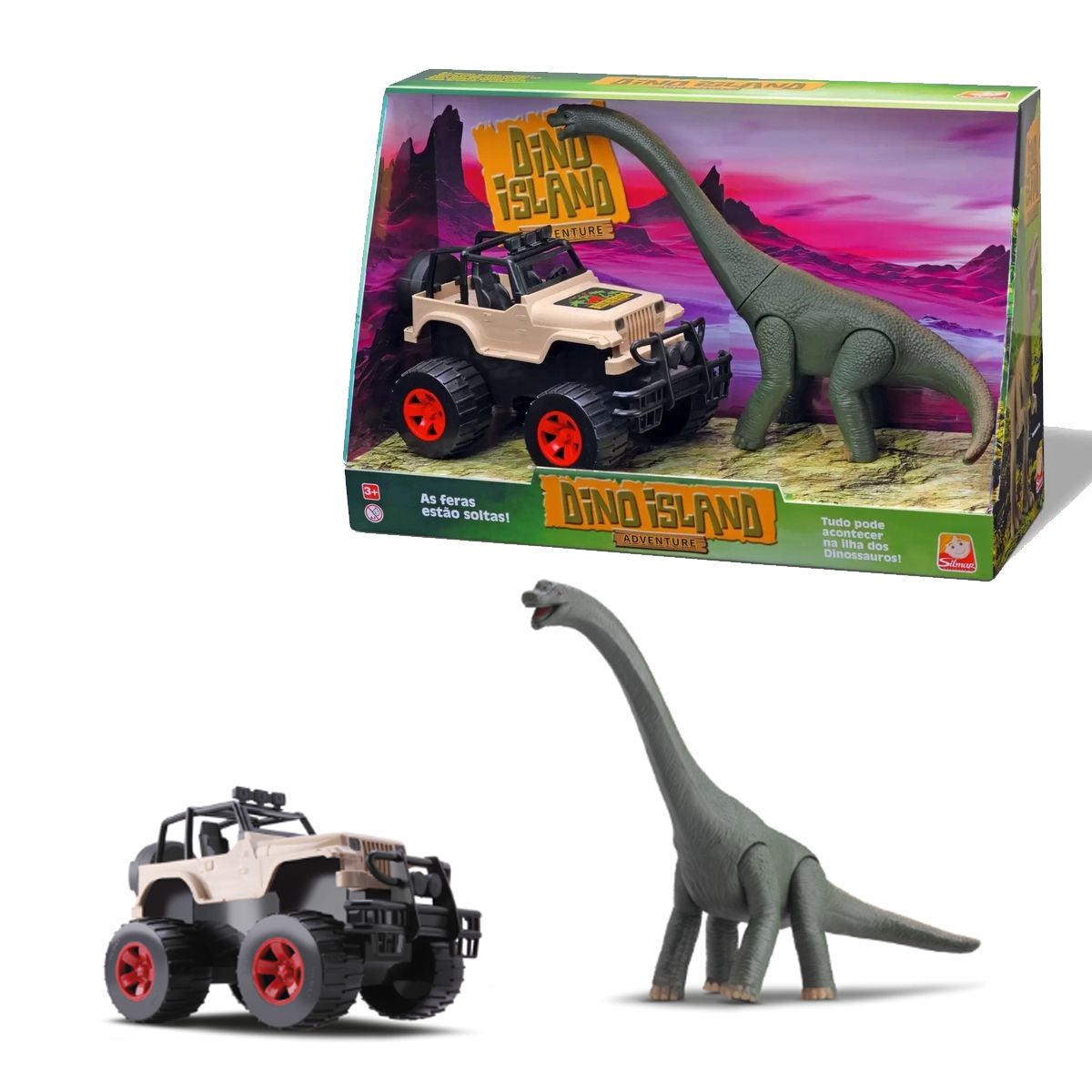 Dinossauro Lançador de Carrinhos Infantil - Bbr Toys