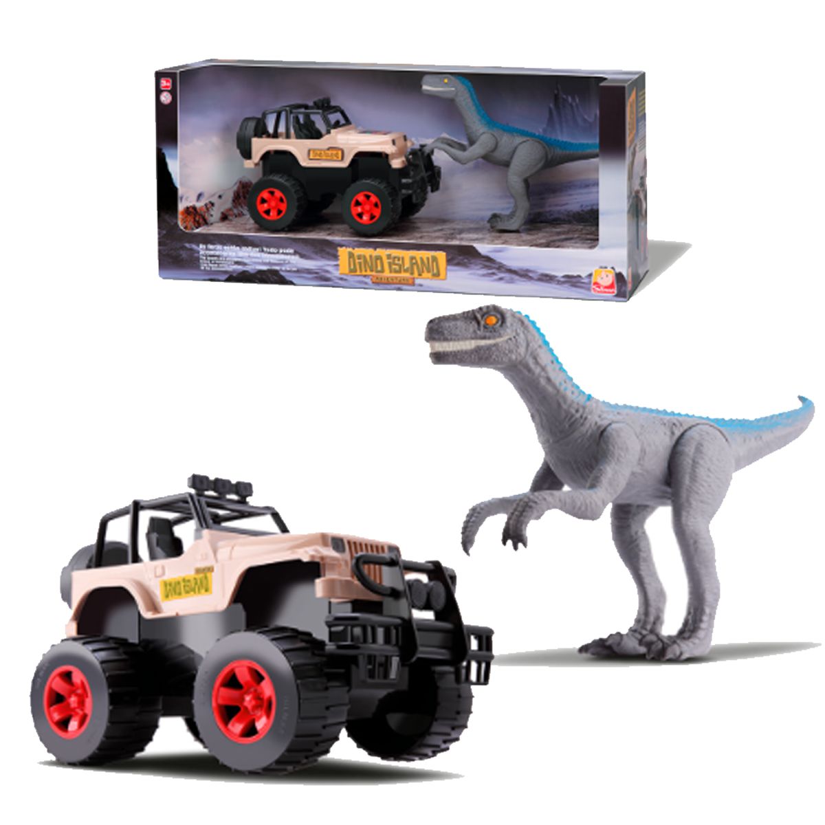 Jipe e Velociraptor Dino Island - Silmar Brinquedos - Mundial Casa e  Presentes