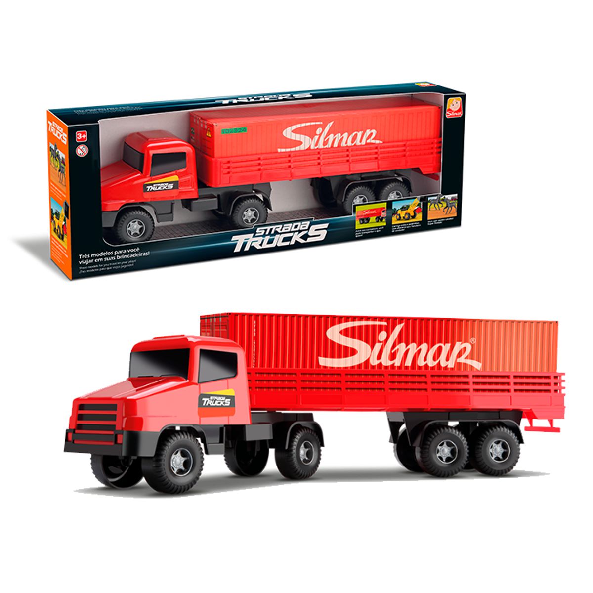 Caminhão Trans Tora Truck Cargas de Brinquedo - Caminhao Carrega