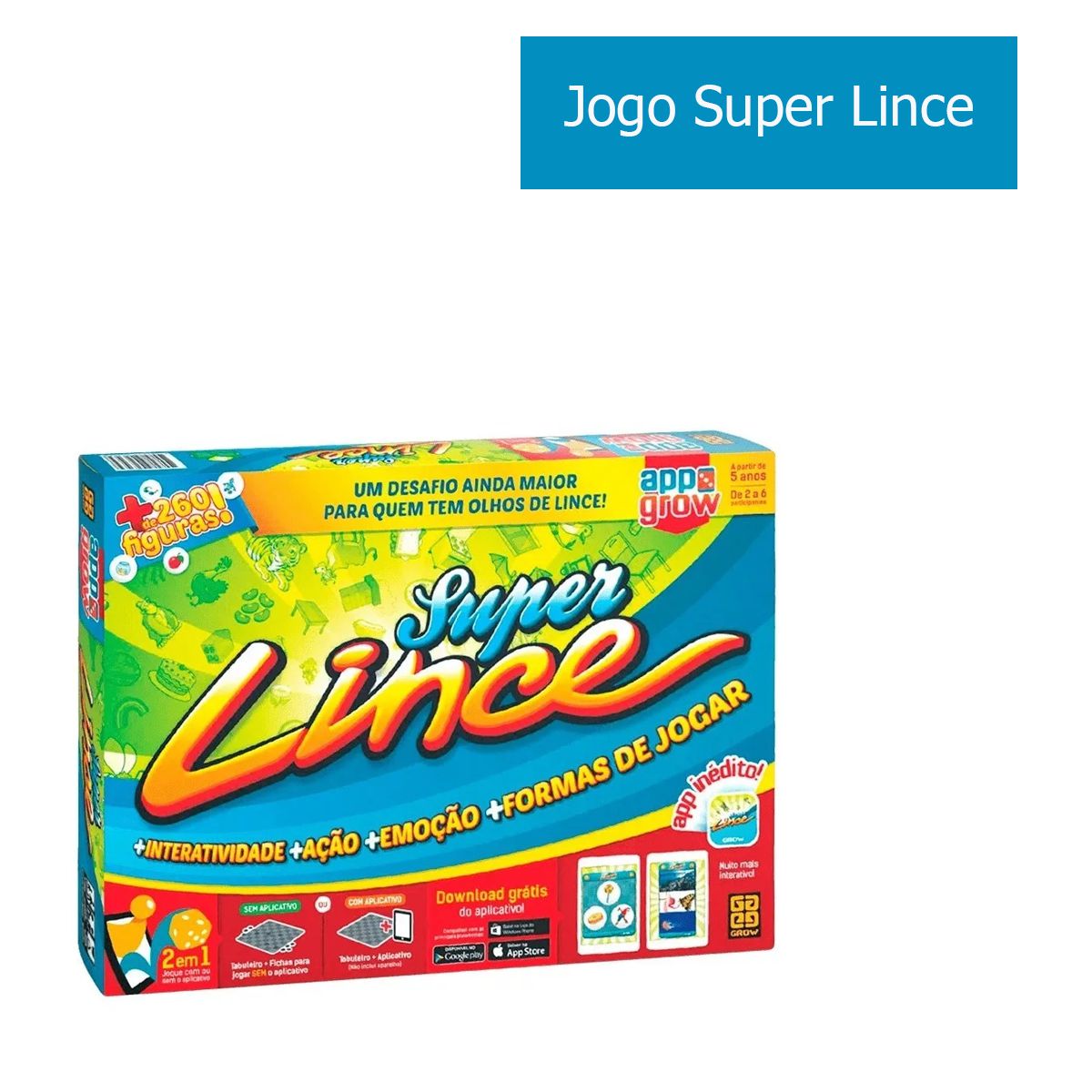 Jogo De Tabuleiro Super Lince C/apps Grow Unidade - Jogos - Magazine Luiza