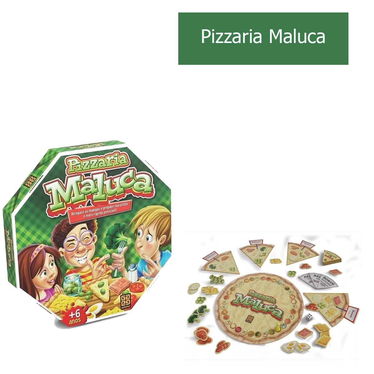 Jogos Para Criança De Tabuleiro Pizzaria Maluca Coleção Grow – Maior Loja  de Brinquedos da Região