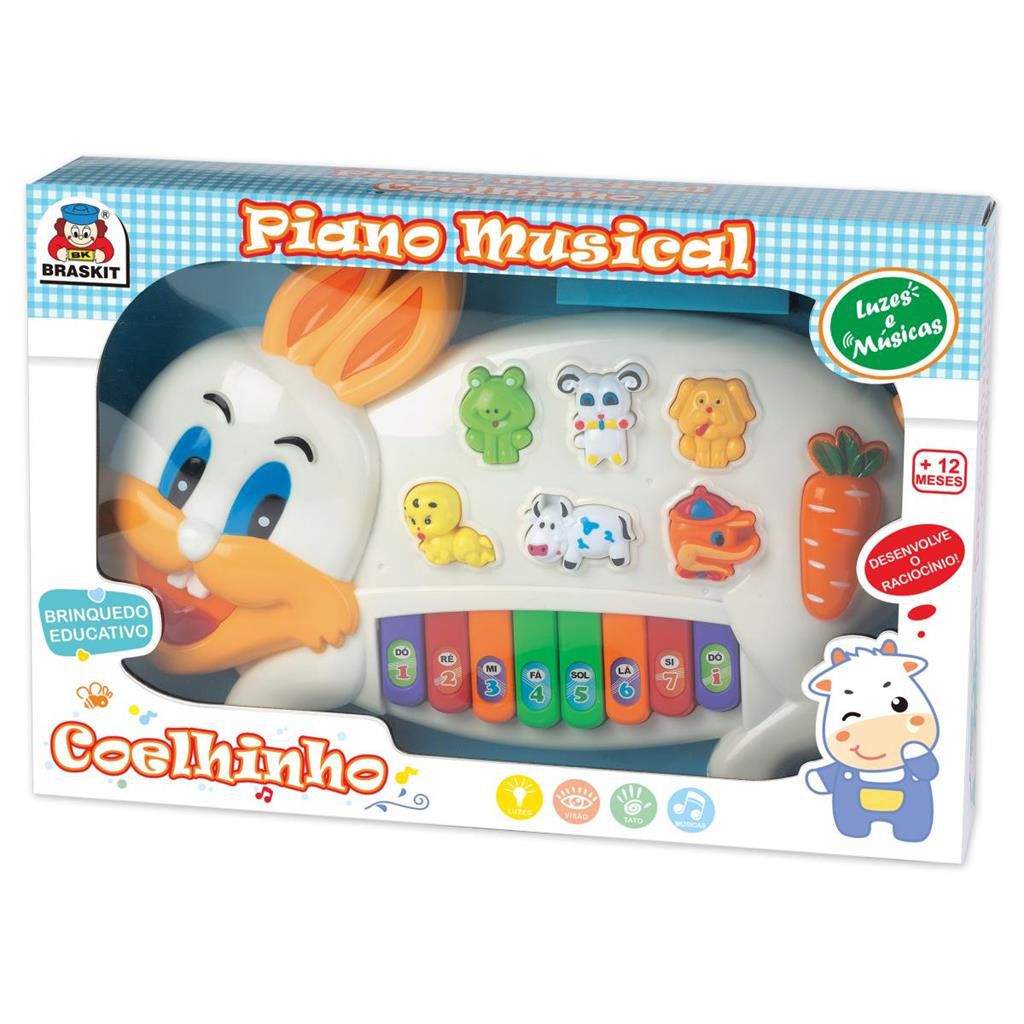 Piano Brinquedo Musical Tucano Teclado Infantil Bebe - Loja Zuza Brinquedos