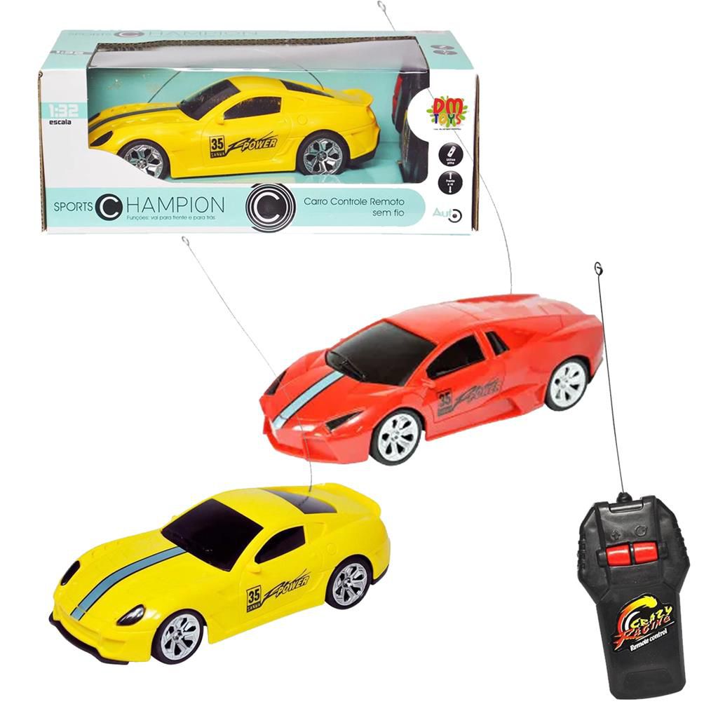 Carro Carrinho C/Controle Remoto Brinquedo Infantil Criança Corrida