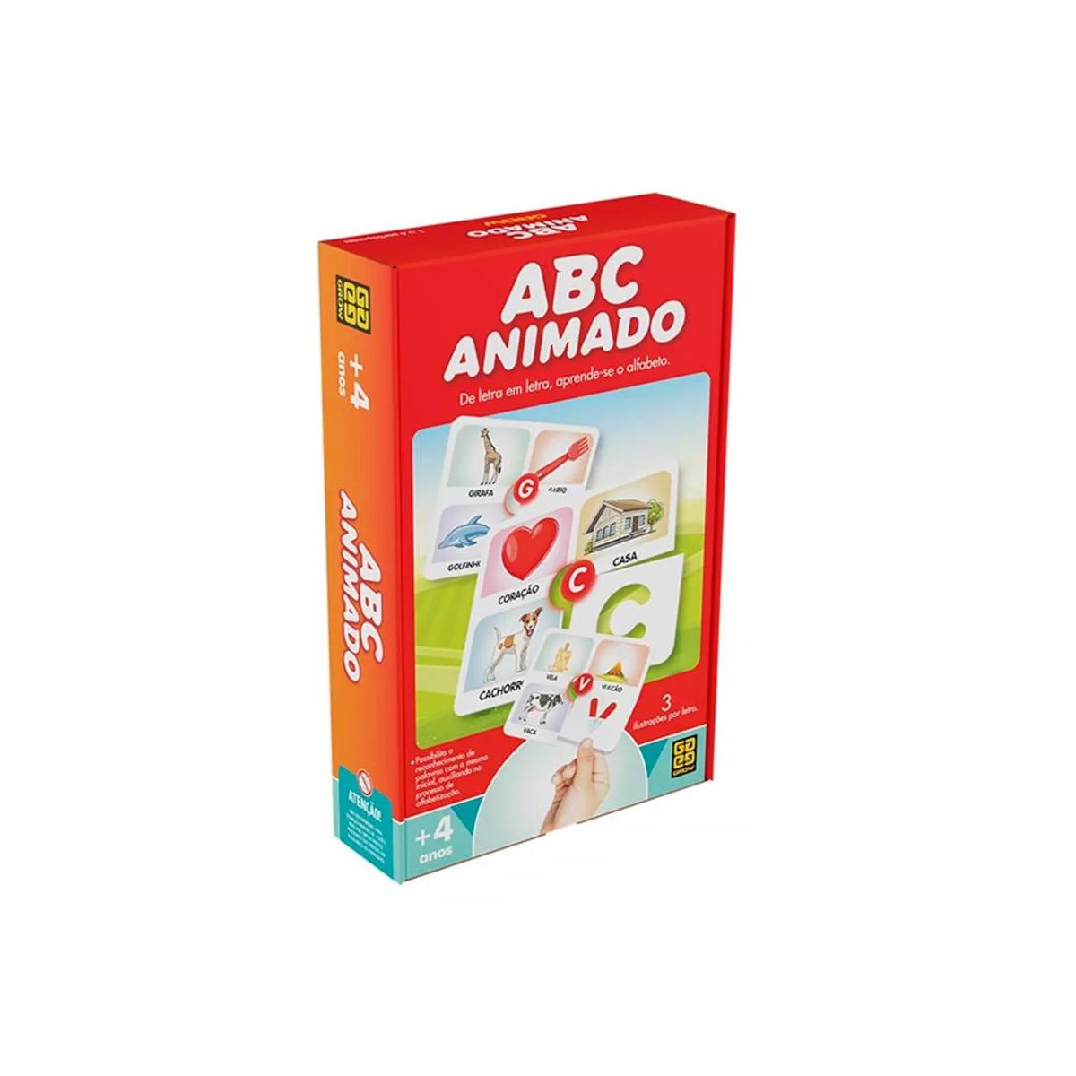 ABC Animado Grow - Jogo Educativo Pré Escolar De Alfabetização 4 + Anos -  Ref. 1704 - Jogos Educativos - Magazine Luiza