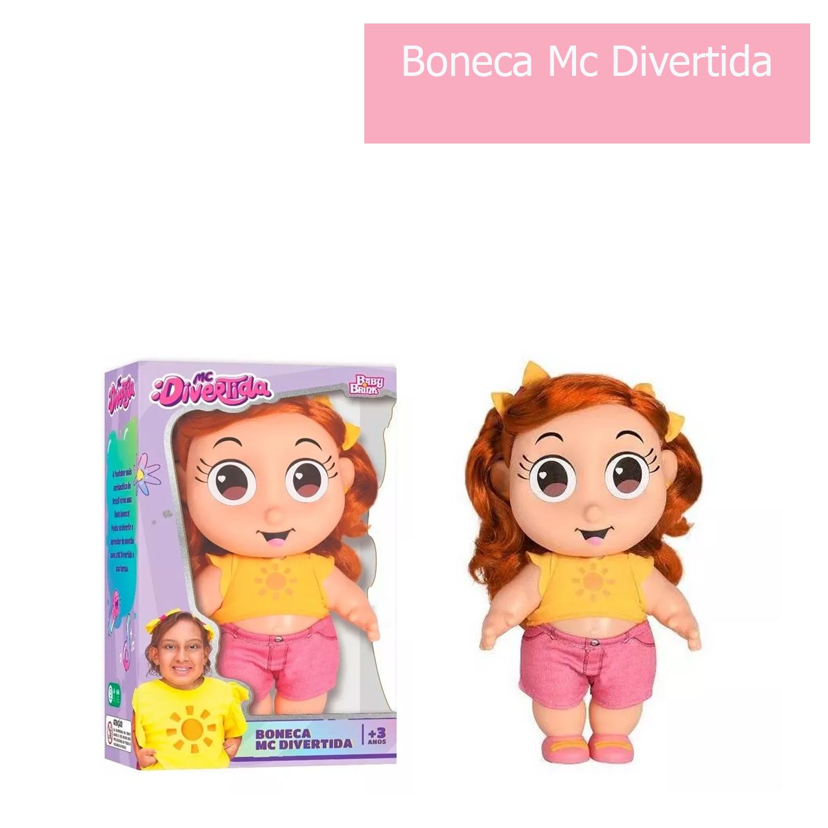 Boneca Mc Divertida r Maria Clara Original Baby Brink