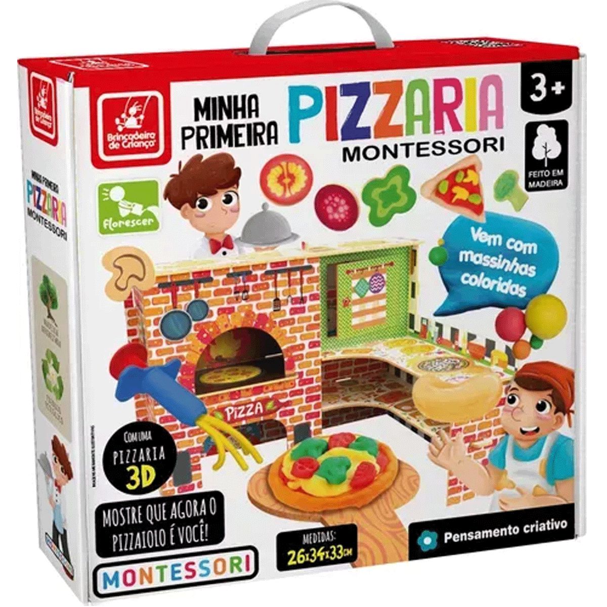 Joguinho Infantil Pizzaria Maluca Criança Brinquedos Grow