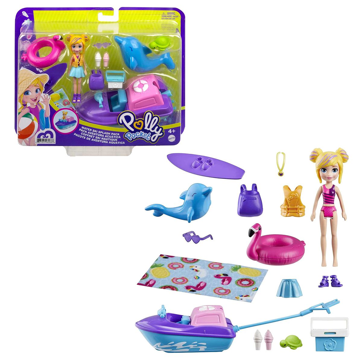 Boneca Polly Pocket Parque Aquatico Esportes C Acessórios - Loja Zuza  Brinquedos