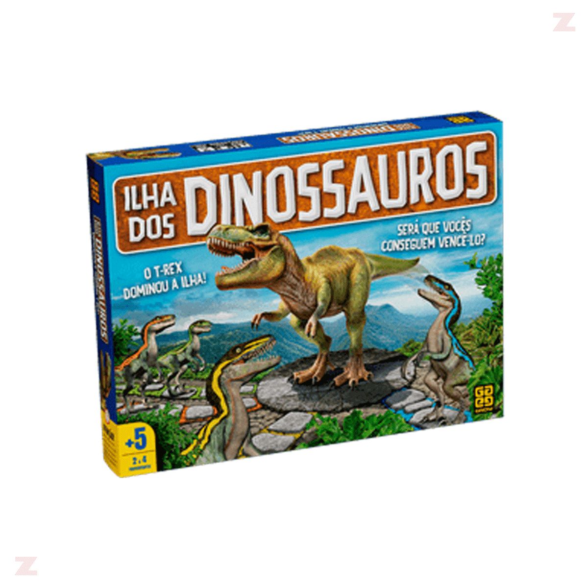 Jogo De Tabuleiro Ilha Dos Dinossauros Grow - Loja Zuza Brinquedos