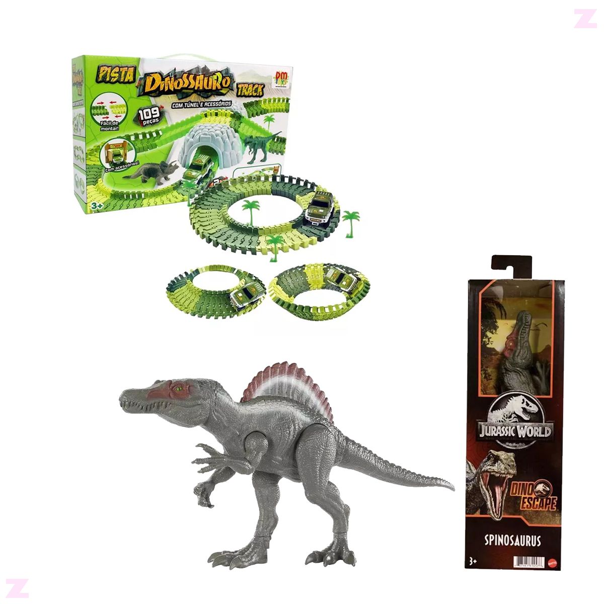 Kit 2 Jogos Quebra Cabeça Dinossauro Infantil C/ 30 Peças