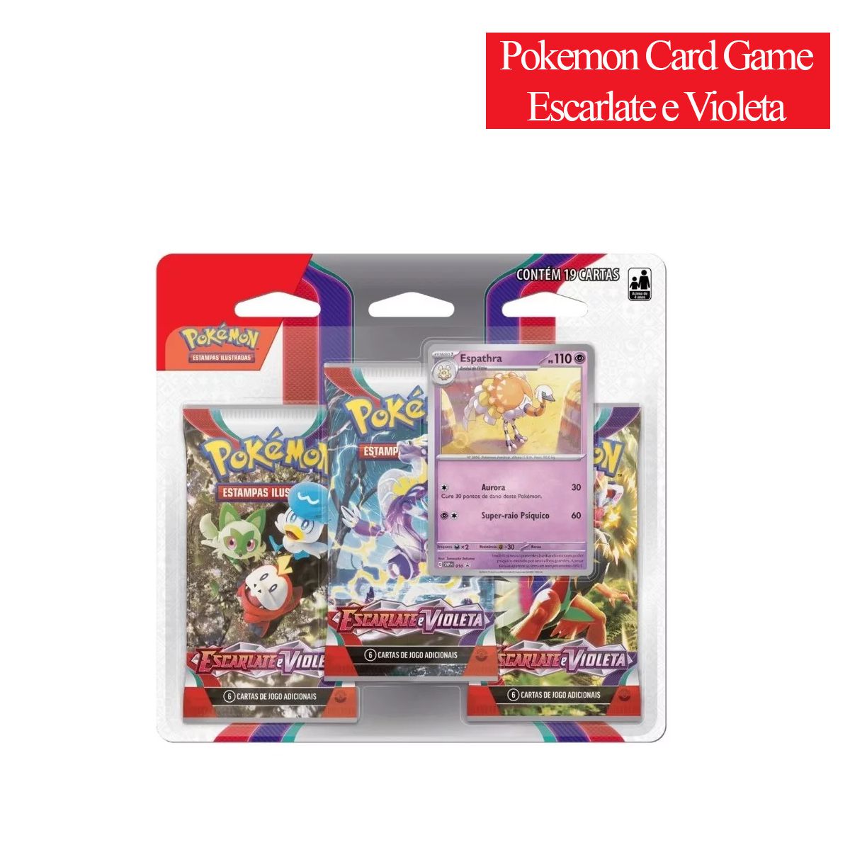 Pacote 6 Cartas Pokemon Escarlate E Violeta 151 - Copag