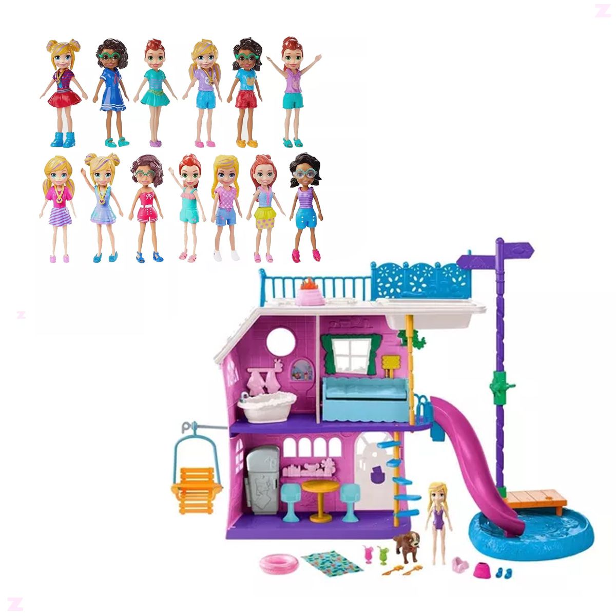 Boneca Infantil Polly Pocket 2 Amigas Brinquedo Mattel - Loja Zuza