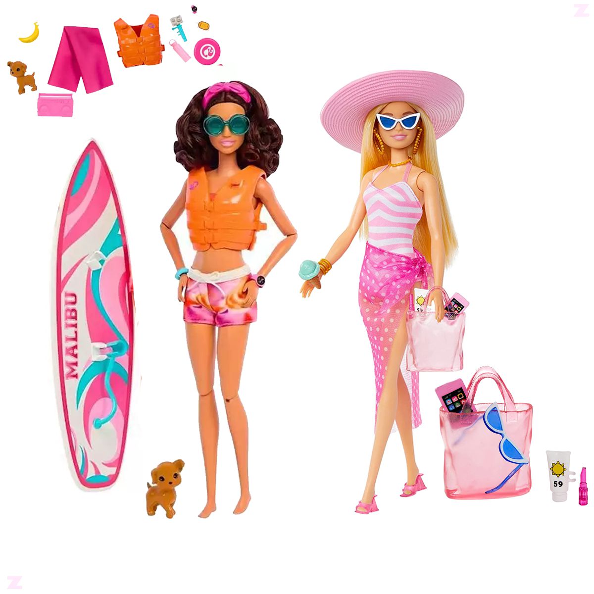 Boneca Barbie Filme Dia de Praia e Acessórios Mattel