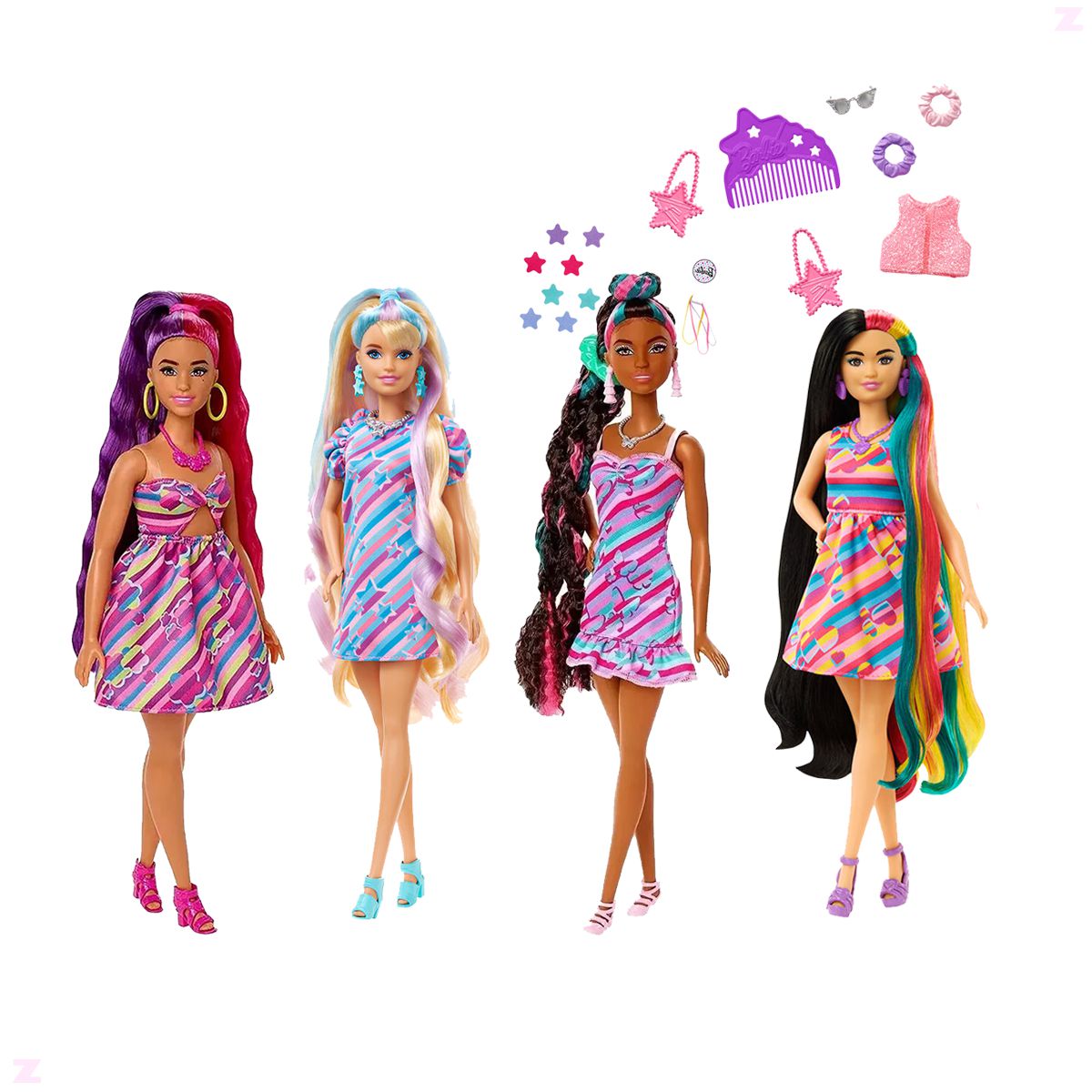 Boneca Barbie Fashion Totally Hair Estrela Acessórios Mattel