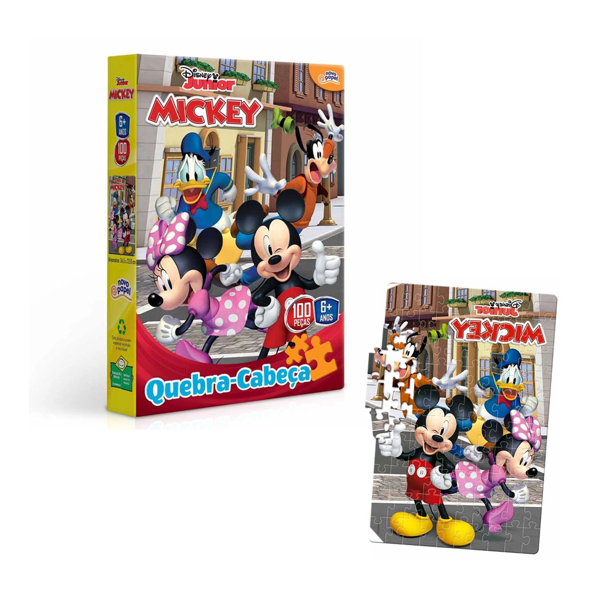 Quebra-Cabeça Mickey Disney Junior 60 Peças - Novo Papel