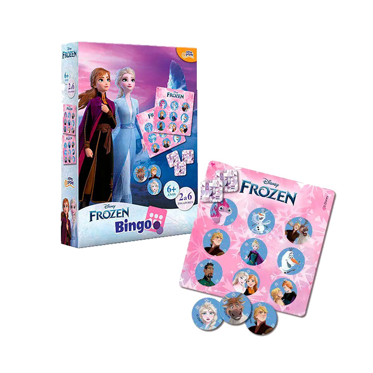 Jogo Bingo Frozen Infantil Disney Toyster Oferta 24 Peças - Loja