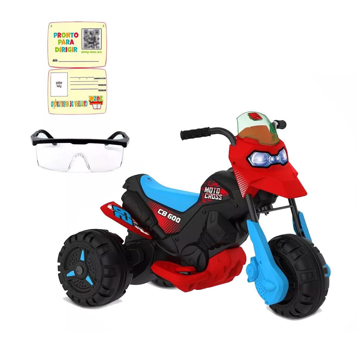 Motoca Triciclo Velobaby Passeio Com Pedal Para Menino