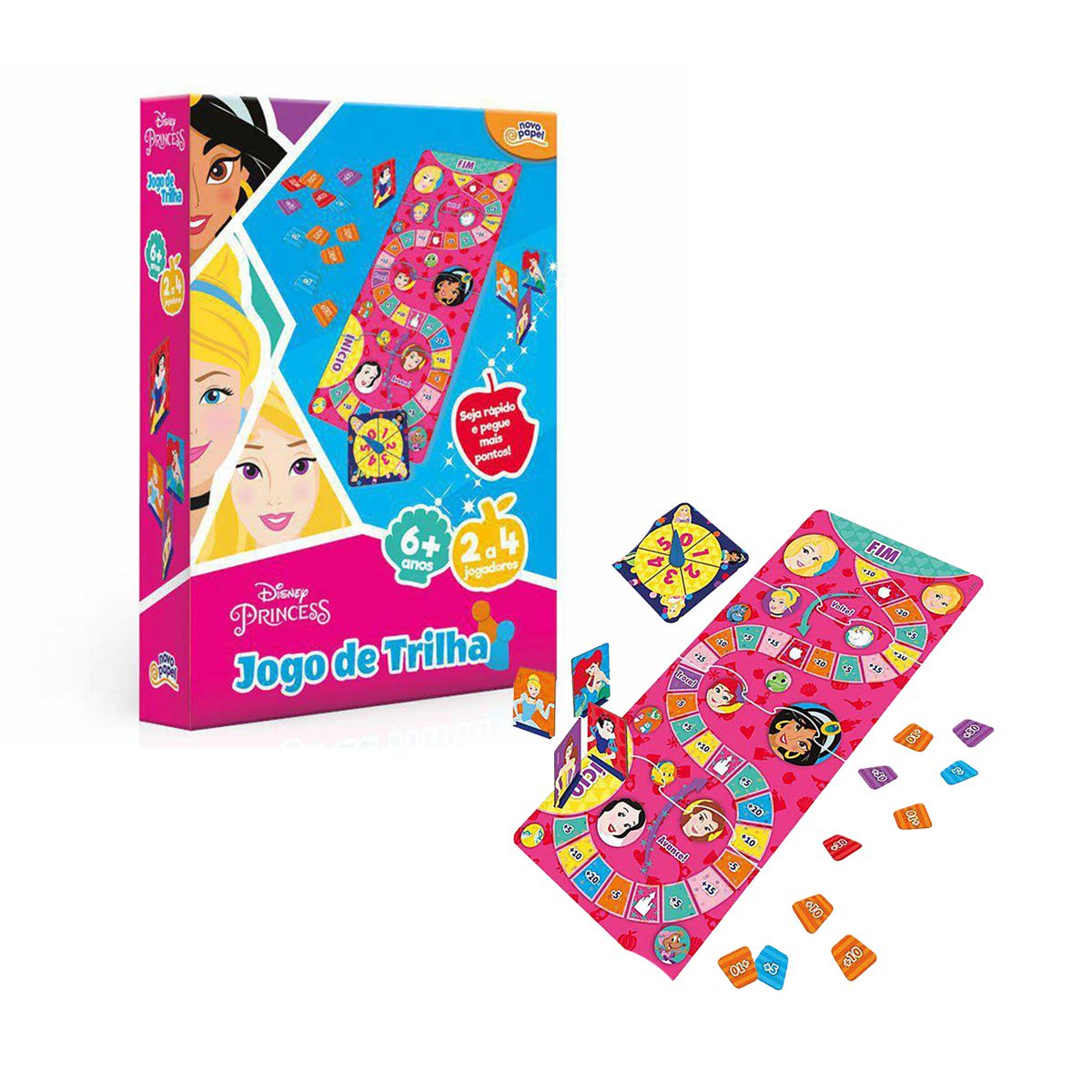 Kit 3 Jogos Princesas Disney Dominó QuebraCabeça e Bingo Toyster