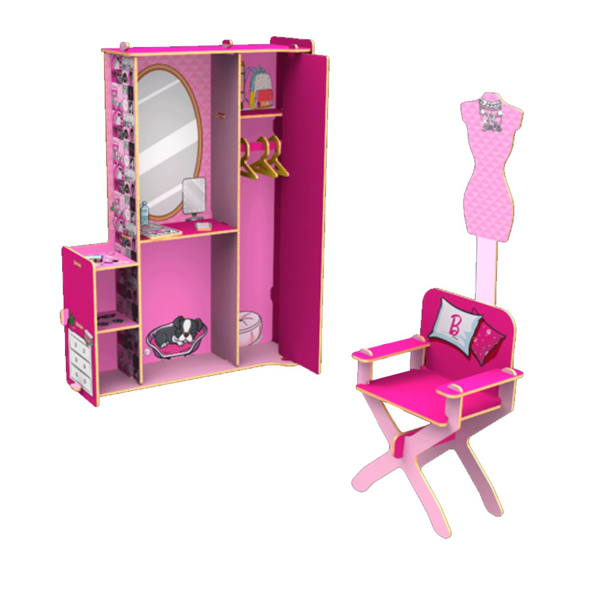Playset Closet Da Barbie Xalingo Brinquedo Infantil - Loja Zuza