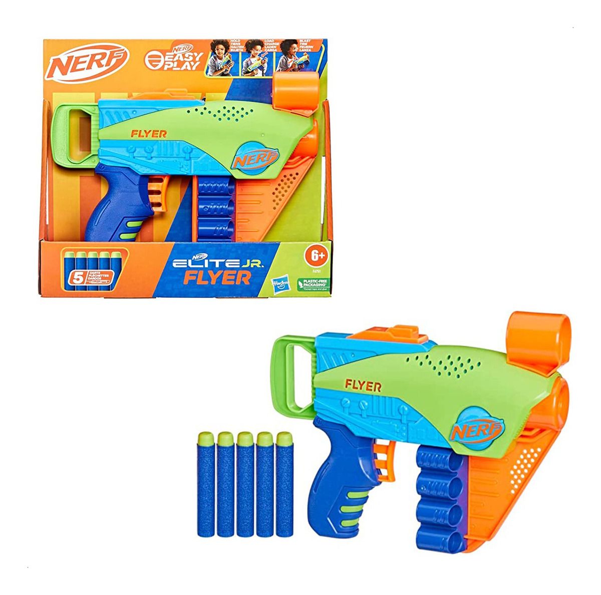 brinquedo arminha lança dardo nerf glock de elite lançamento