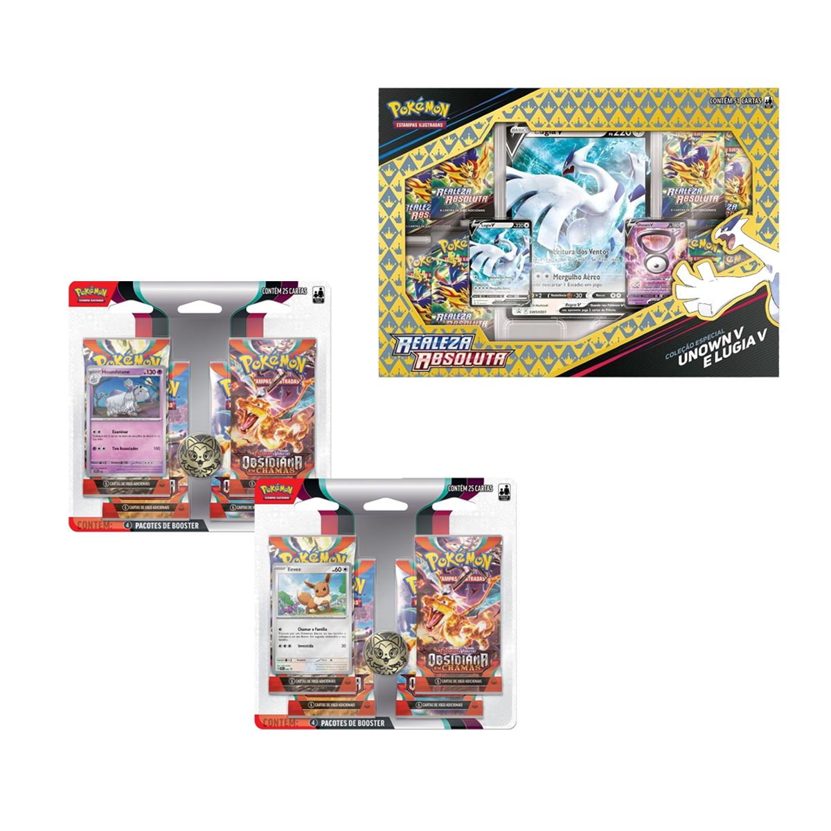 Box 18 Boosters Cards Cartas Pokémon Coleção Especial Escarlate e