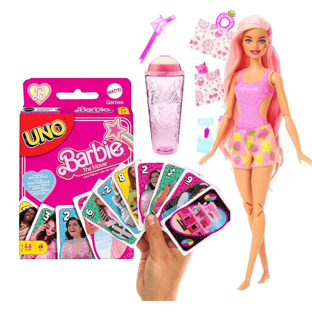 UNO Jogo de Cartas Barbie O Filme : : Brinquedos e Jogos