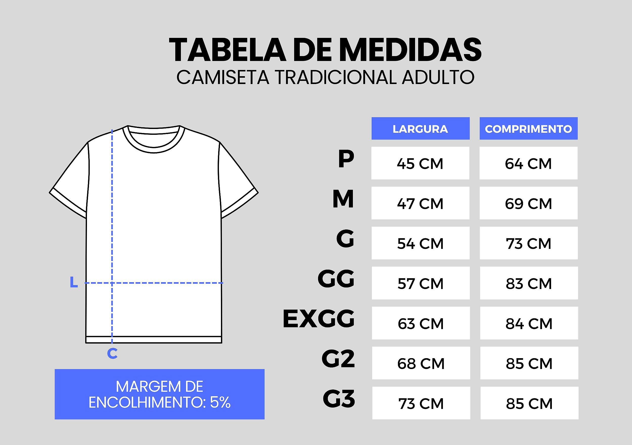 Camiseta Lisa Adulto Plus Size Manga Curta Malha Premium Algodão