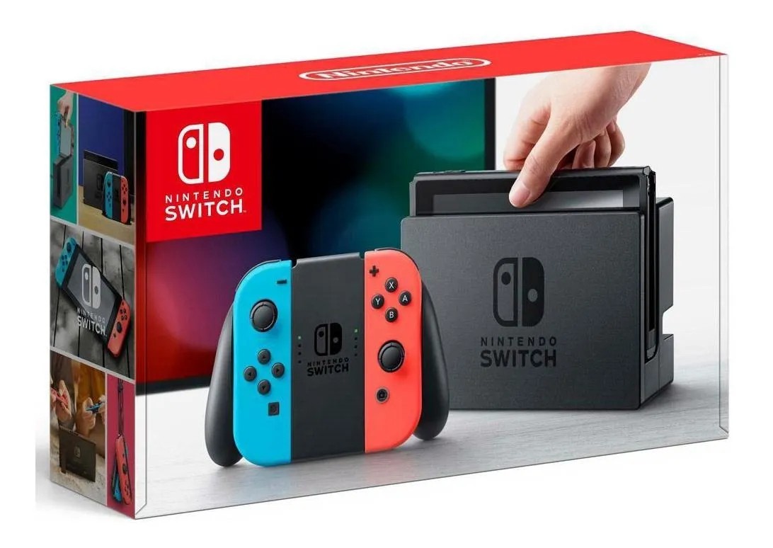 Nintendo Switch Desbloqueado Na Caixa 4 Joy Con Jogos Na Mem