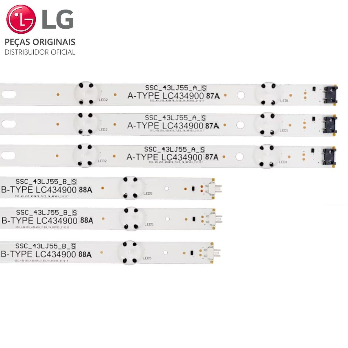 LGのBio Guard KIT 6 BARRAS DE LED TV LG 43