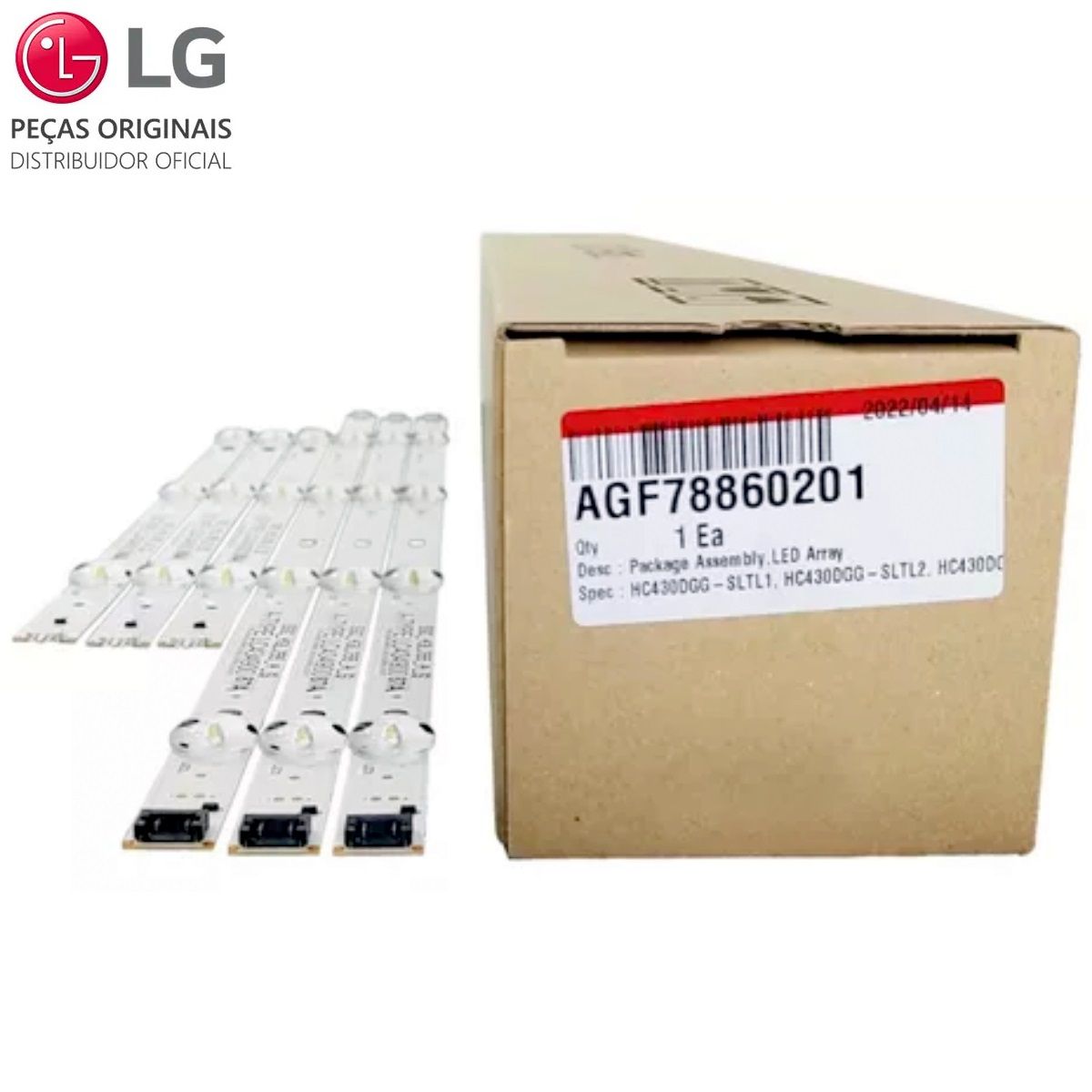 KIT 6 BARRAS DE LED TV LG 43