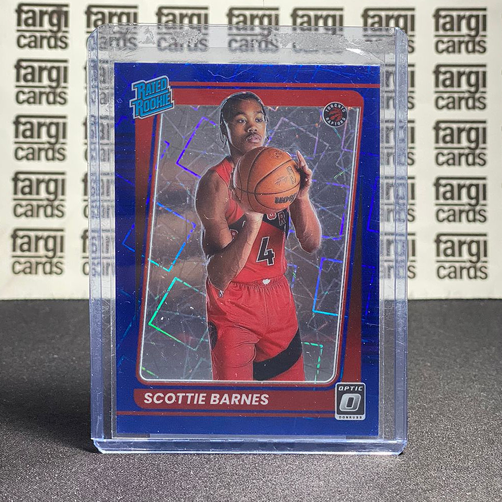 2021/22 Panini Donruss Optic Basketball - Scottie Barnes - Rated Rookie -  Blue Velocity Prizm - Rookie Card - FargiCards - Cards Esportivos