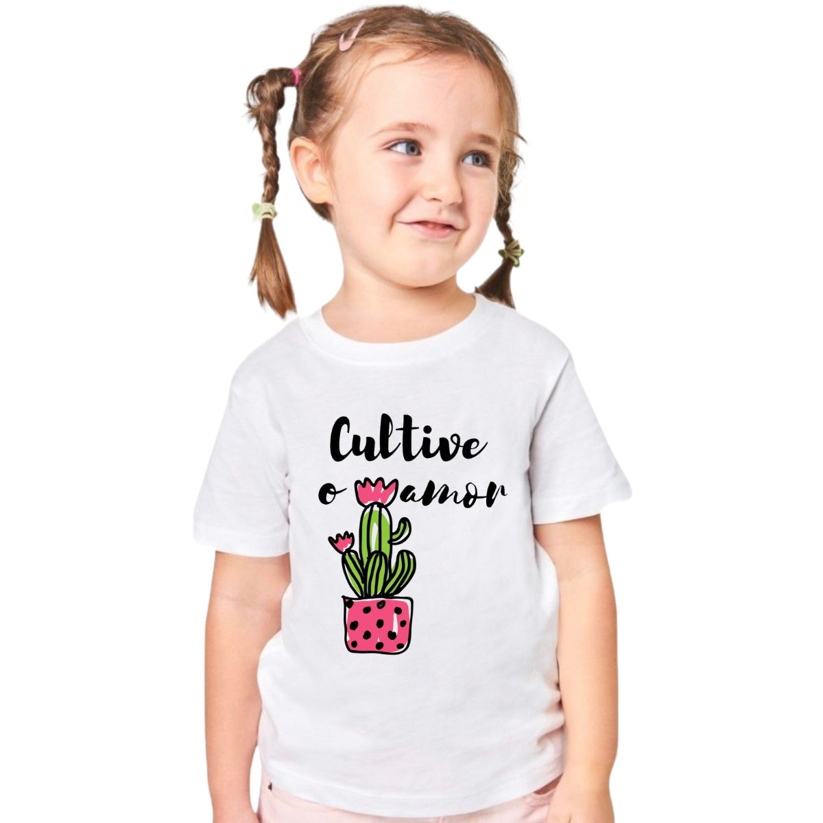 CAMISETA INFANTIL BRANCO QUE O AMOR PREVALEÇA - Pantera T-shirt