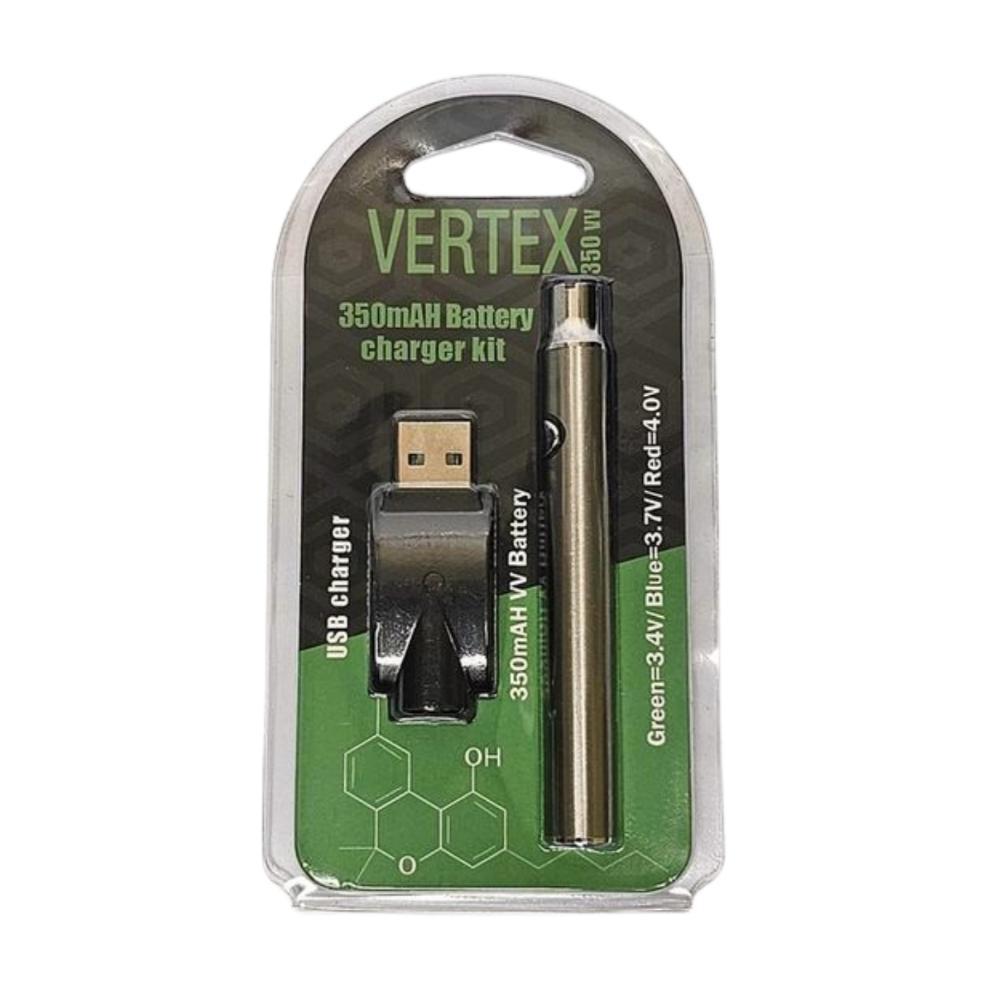 Bateria Vertex 350mAH VV Battery - Tabacaria Arahat e Presentes