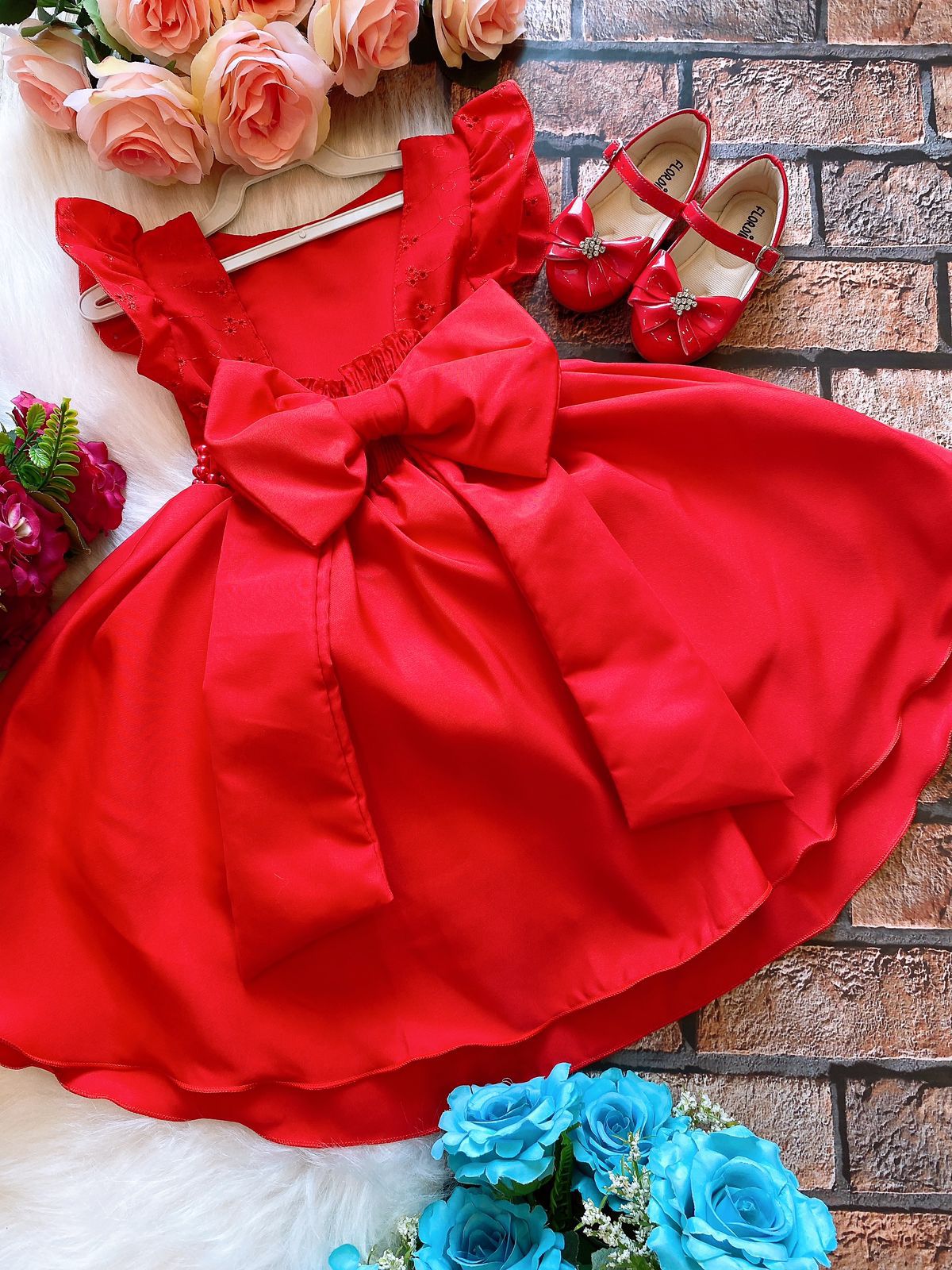 Vestido Banana Club Vermelho BELLI KIDS ATACADO