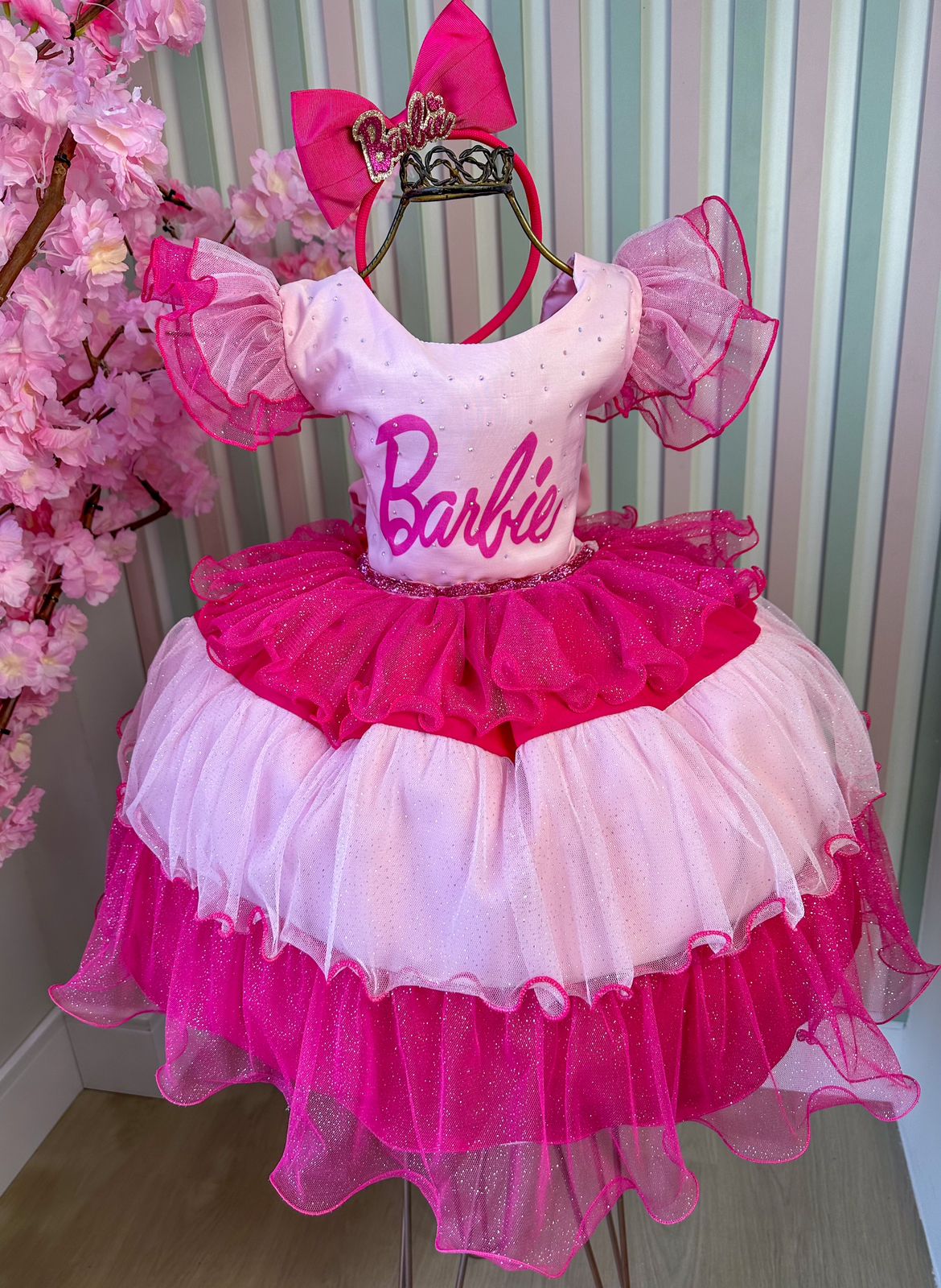 Vestido infantil da barbie em são paulo identico ao da barbie