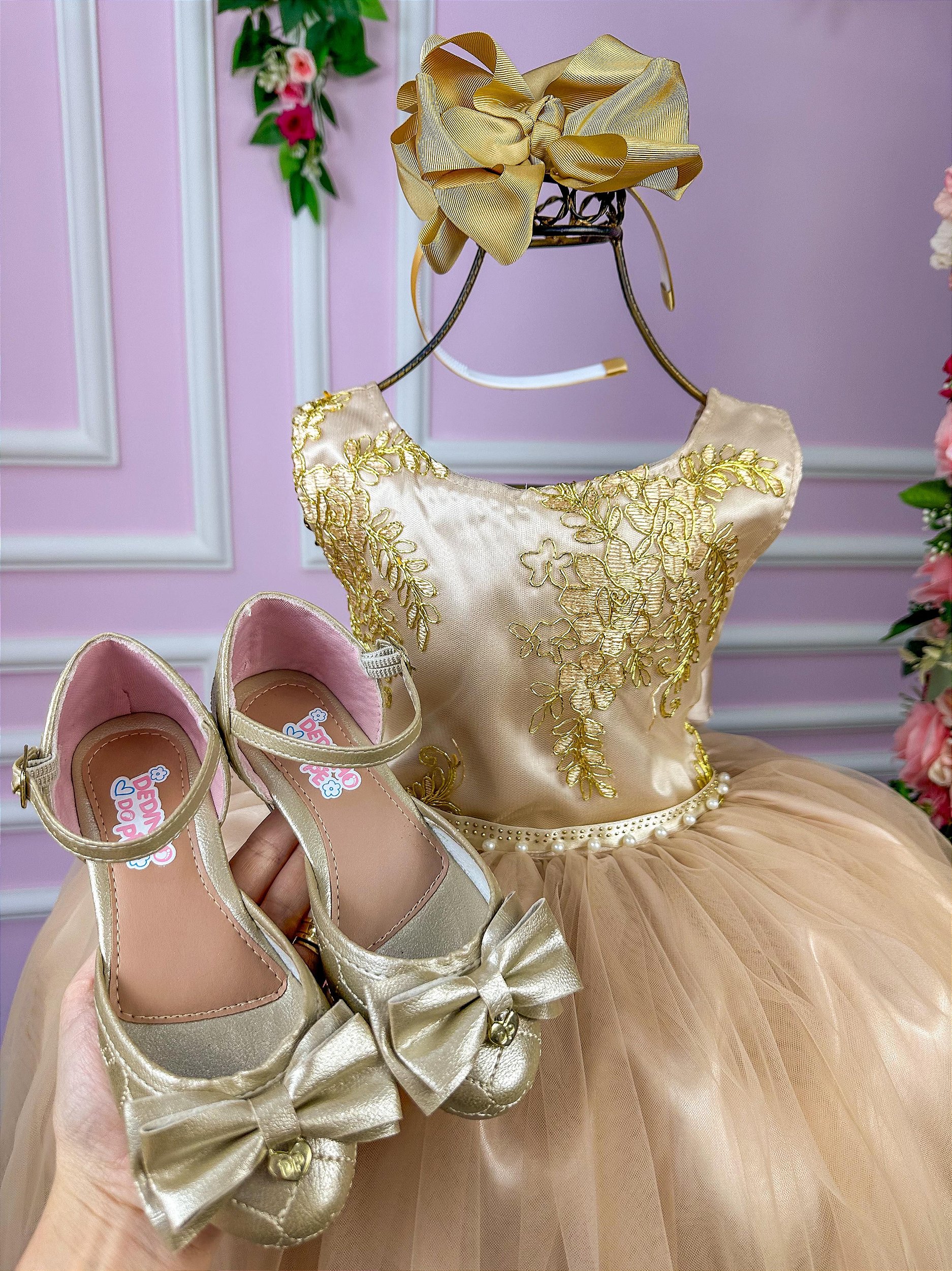 Elo7 Vestido De Daminha Vermelho Com Dourado Vestido Infantil