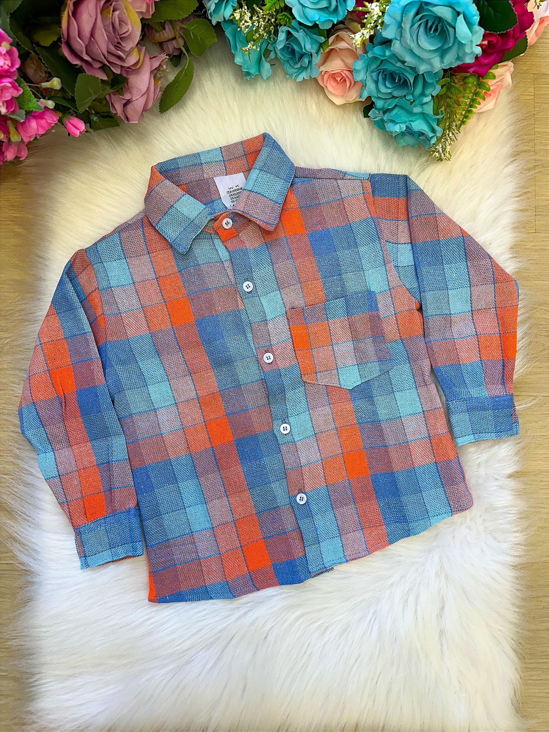 Camisa Flanela Meninas Betusline | Xadrez Rosa/Cinza - 11-12 Anos