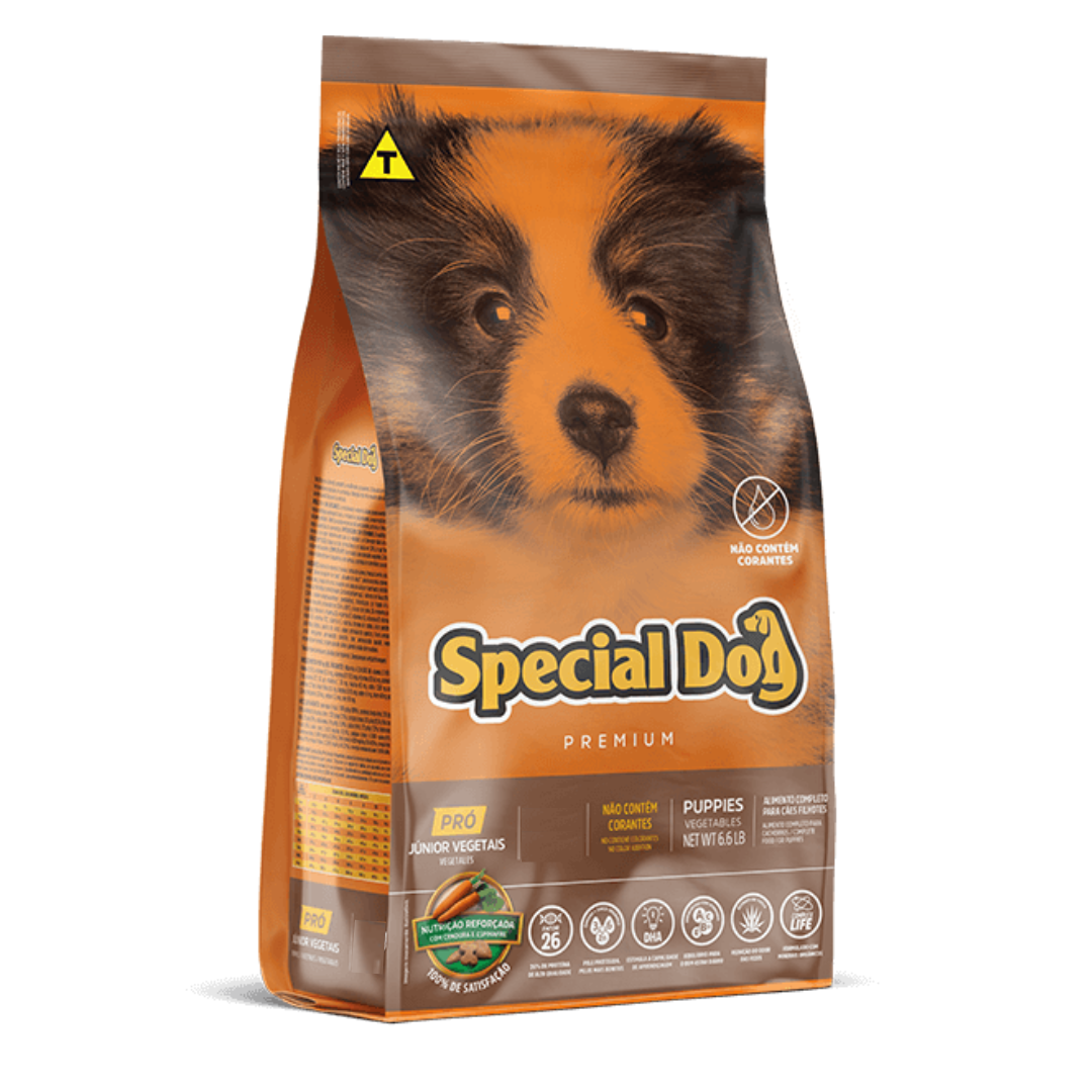 Ração Premium Vegetais Júnior Pro Adultos 20kg Special Dog Aralleshop
